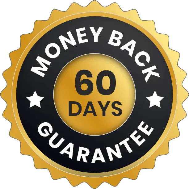 GutGlucose 60 day money back guarantee badge